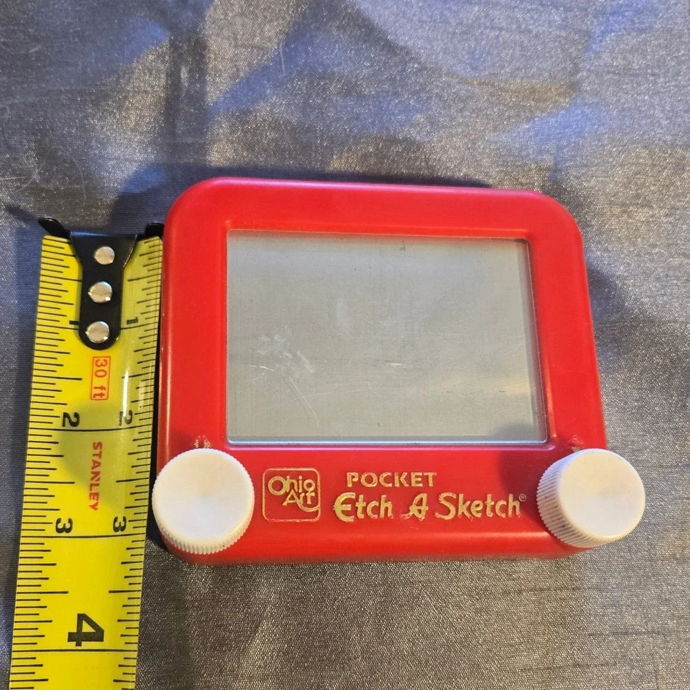 Ohio Art Pocket‎ Etch A Sketch Red Drawing Toy Kids Classic Retro Nostalgic Fun